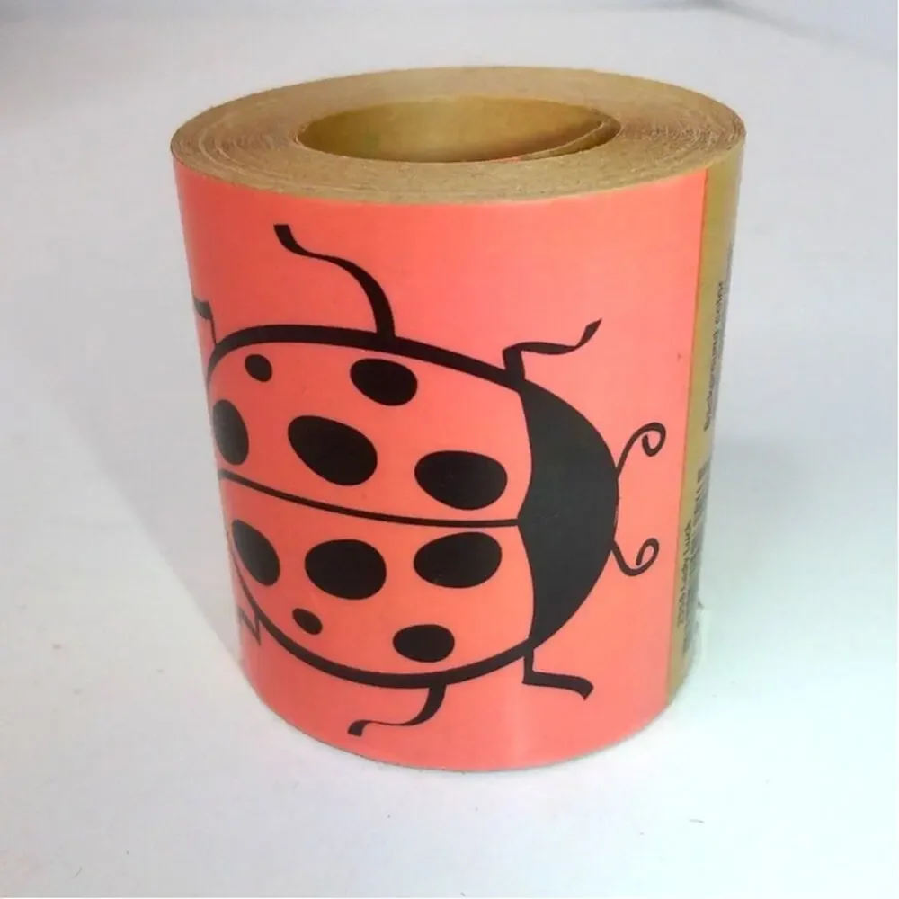 Vintage Hampton Arts Bright Line Stamps Lady Luck Ladybug Stickers Roll